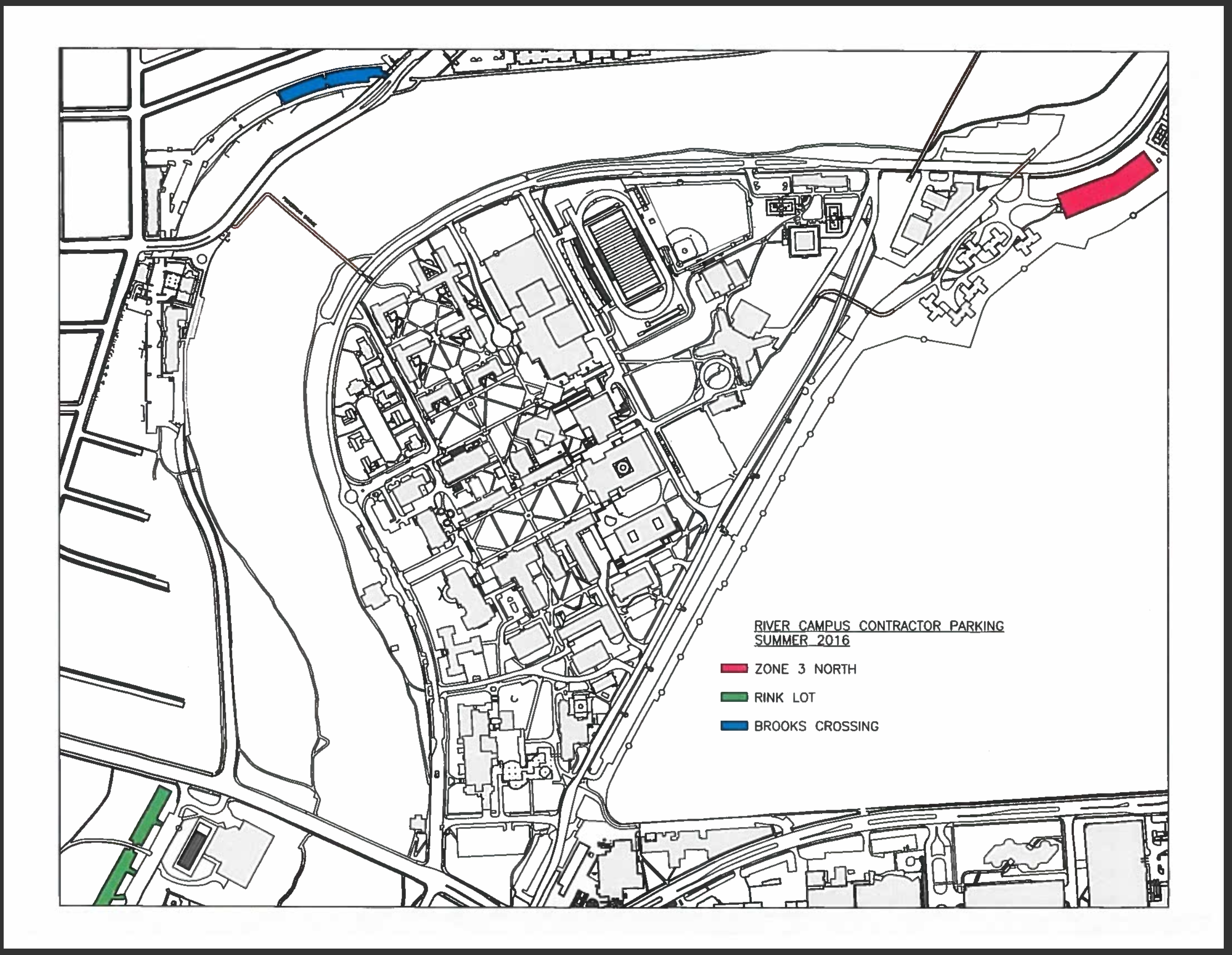 Map for River Campus Contractor Parking