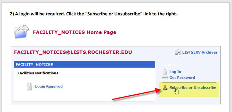 listserv registration link screen shot.