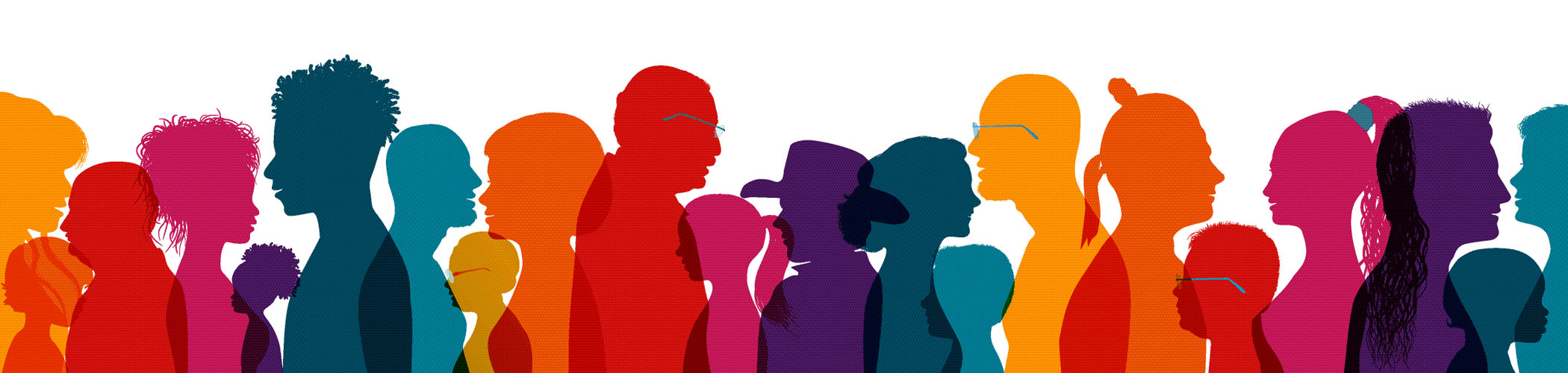 montage of diverse people silhouettes